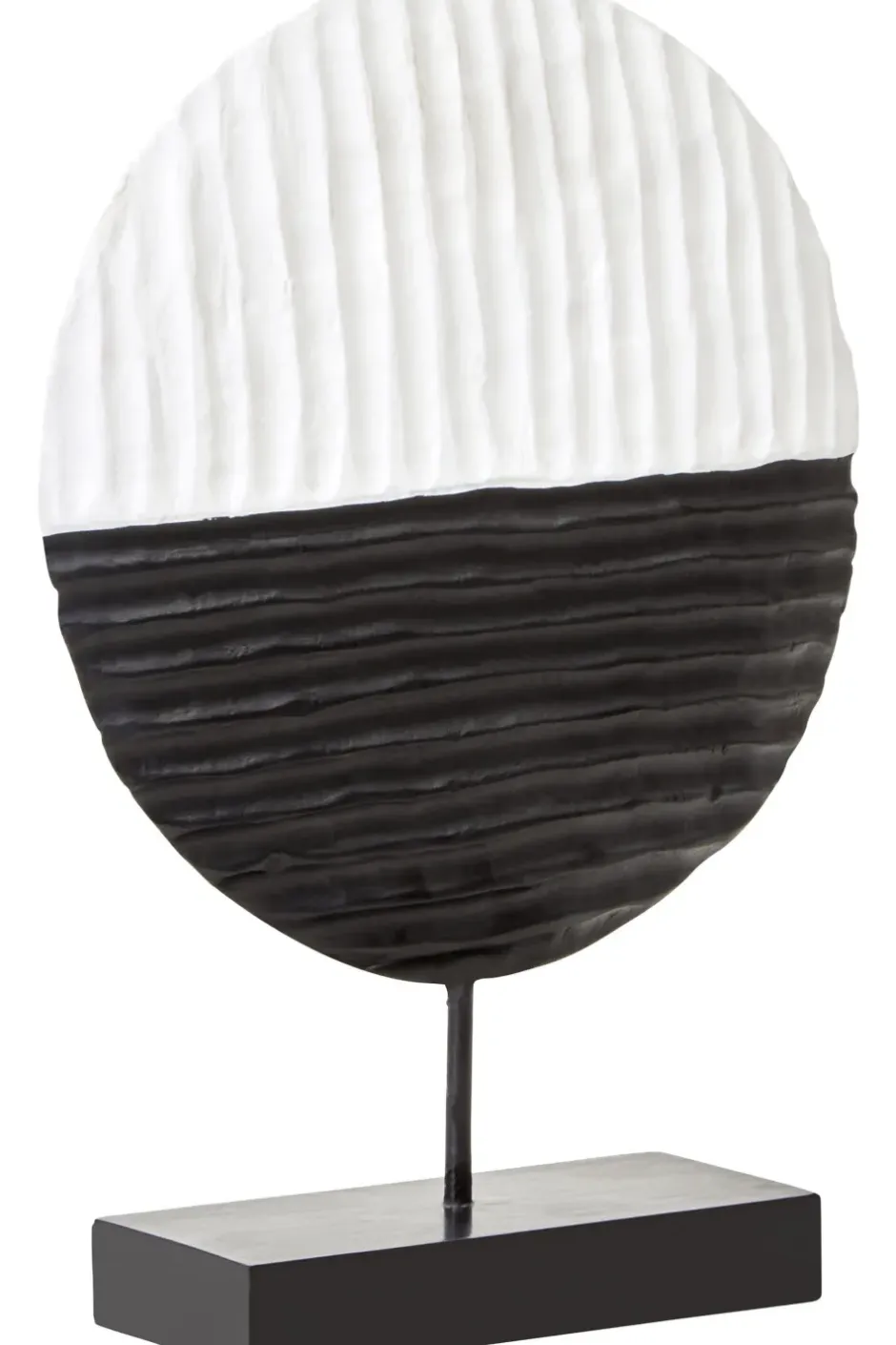 Statues & Sculptures Table Top|Abstract^Night & Day 41cm Black & White Wood Indoor Sculpture