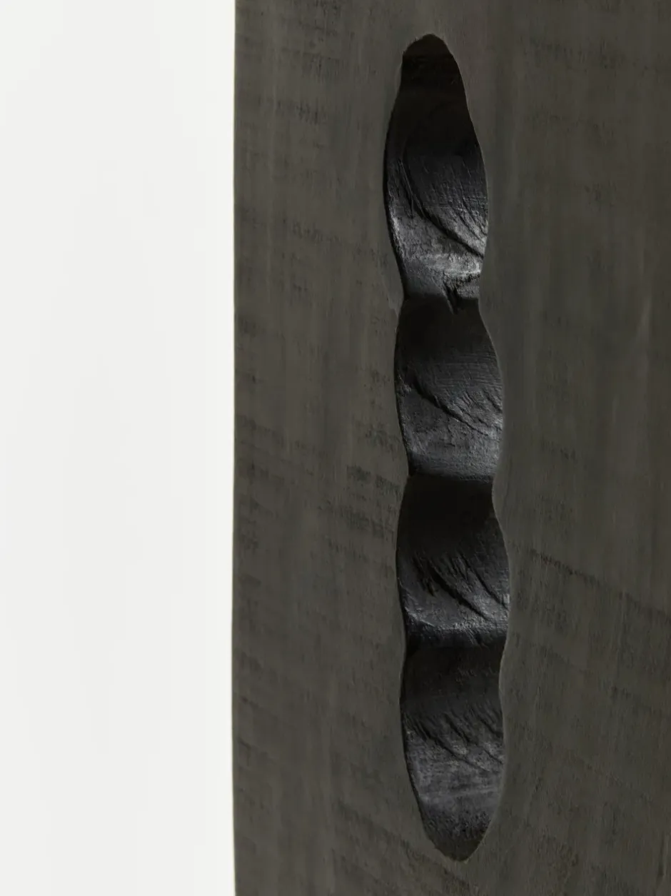 Statues & Sculptures Table Top|Abstract^Obsidian Essence 70cm Black Wood Indoor Sculpture