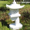 Statues & Sculptures Pagodas^One Tier Japanese Pagoda Lantern Marble Garden Ornament