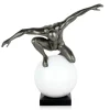 Statues & Sculptures Figurative|Table Top^Orbital Balance 47cm Anthracite Resin Indoor Sculpture