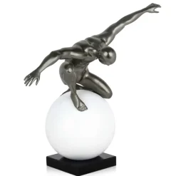 Statues & Sculptures Figurative|Table Top^Orbital Balance 47cm Anthracite Resin Indoor Sculpture