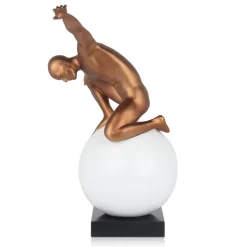 Statues & Sculptures Figurative|Table Top^Orbital Balance 47cm Bronze Resin Indoor Sculpture