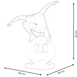 Statues & Sculptures Figurative|Table Top^Orbital Balance 47cm White Resin Indoor Sculpture