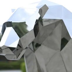 Statues & Sculptures Low Poly|Animals^Panther 87cm Geometric Metal Garden Sculpture