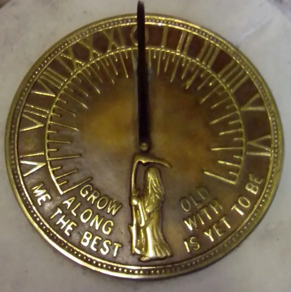 Statues & Sculptures Garden Sundials^Pedestal Aged Brass Stone Garden Sundial