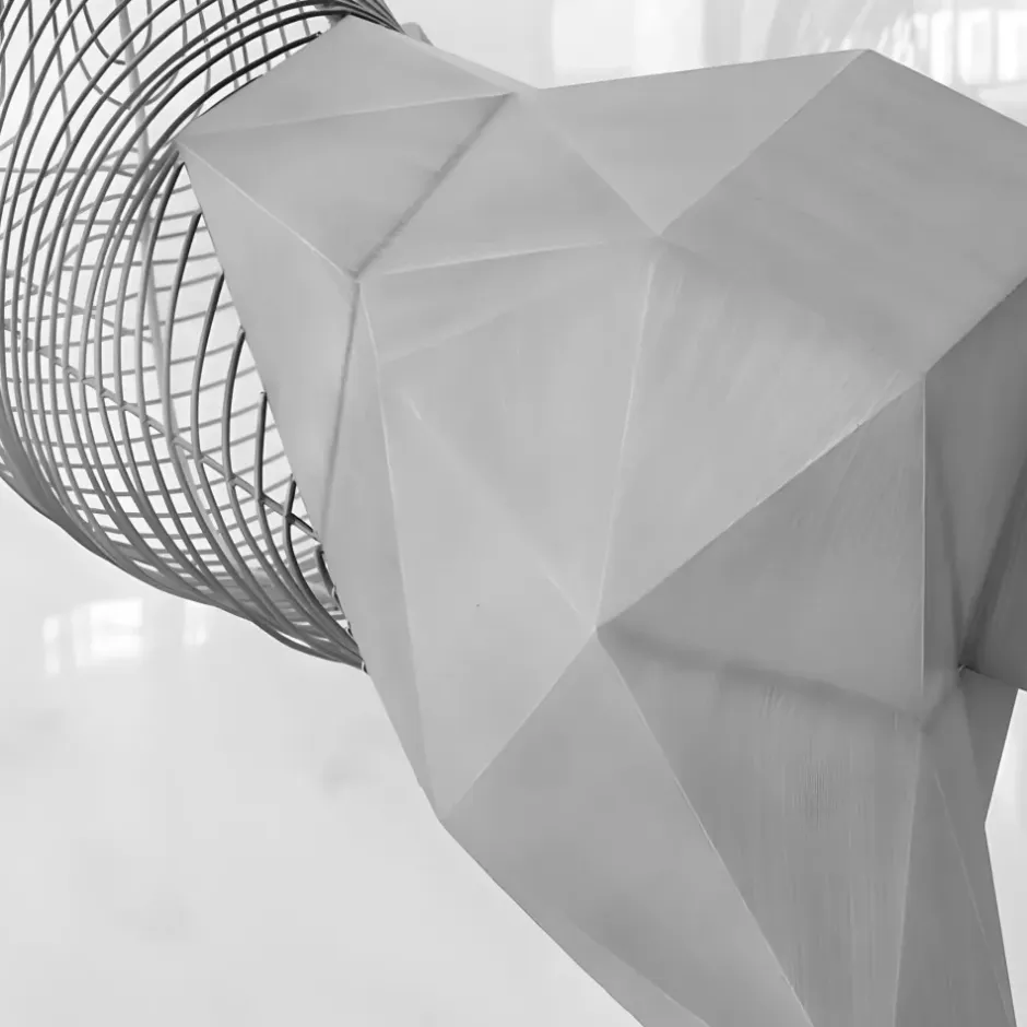 Statues & Sculptures Giant|Floor Standing^Phantom Deer 280cm Silver Metal Garden Sculpture