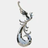 Statues & Sculptures Contemporary|Contemporary^Phoenix Rising 212cm Silver Metal Garden Sculpture