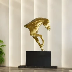 Statues & Sculptures Giant|Floor Standing^Pixel Horse 200cm Silver Metal Garden Sculpture