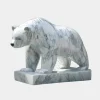 Statues & Sculptures Wildlife|Contemporary^Polar Bear 65cm White Marble Garden Statue v2