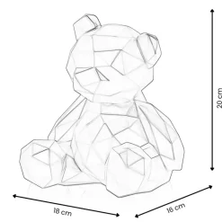 Statues & Sculptures Table Top|Low Poly^Polygon Bear 20cm Pink Resin Indoor Sculpture