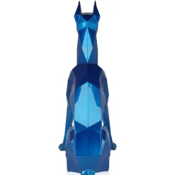 Statues & Sculptures Floor Standing|Low Poly^Polygon Doberman 82cm Blue Resin Indoor Sculpture