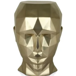 Statues & Sculptures Low Poly|Contemporary^Polygon Female Head 55cm Gold Side Table Sculpture