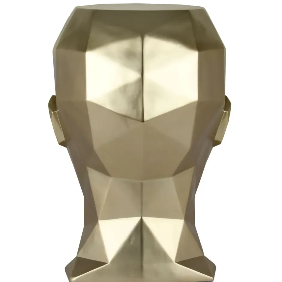 Statues & Sculptures Low Poly|Contemporary^Polygon Female Head 55cm Gold Side Table Sculpture
