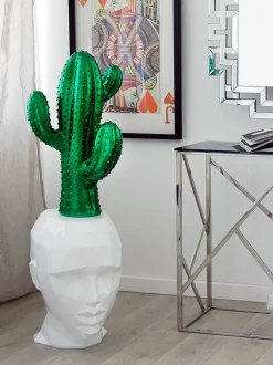 Statues & Sculptures Low Poly|Contemporary^Polygon Female Head 55cm White Side Table Sculpture