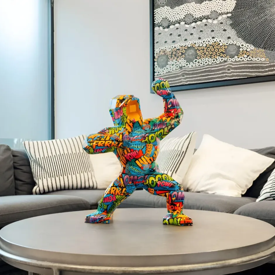 Statues & Sculptures Table Top|Floor Standing^Polygon Gorilla 50cm Pop Art Resin Indoor Sculpture