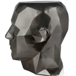 Statues & Sculptures Low Poly|Contemporary^Polygon Male Head 55cm Anthracite Side Table Sculpture