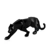 Statues & Sculptures Table Top|Low Poly^Polygon Panther 14cm Black Resin Indoor Sculpture