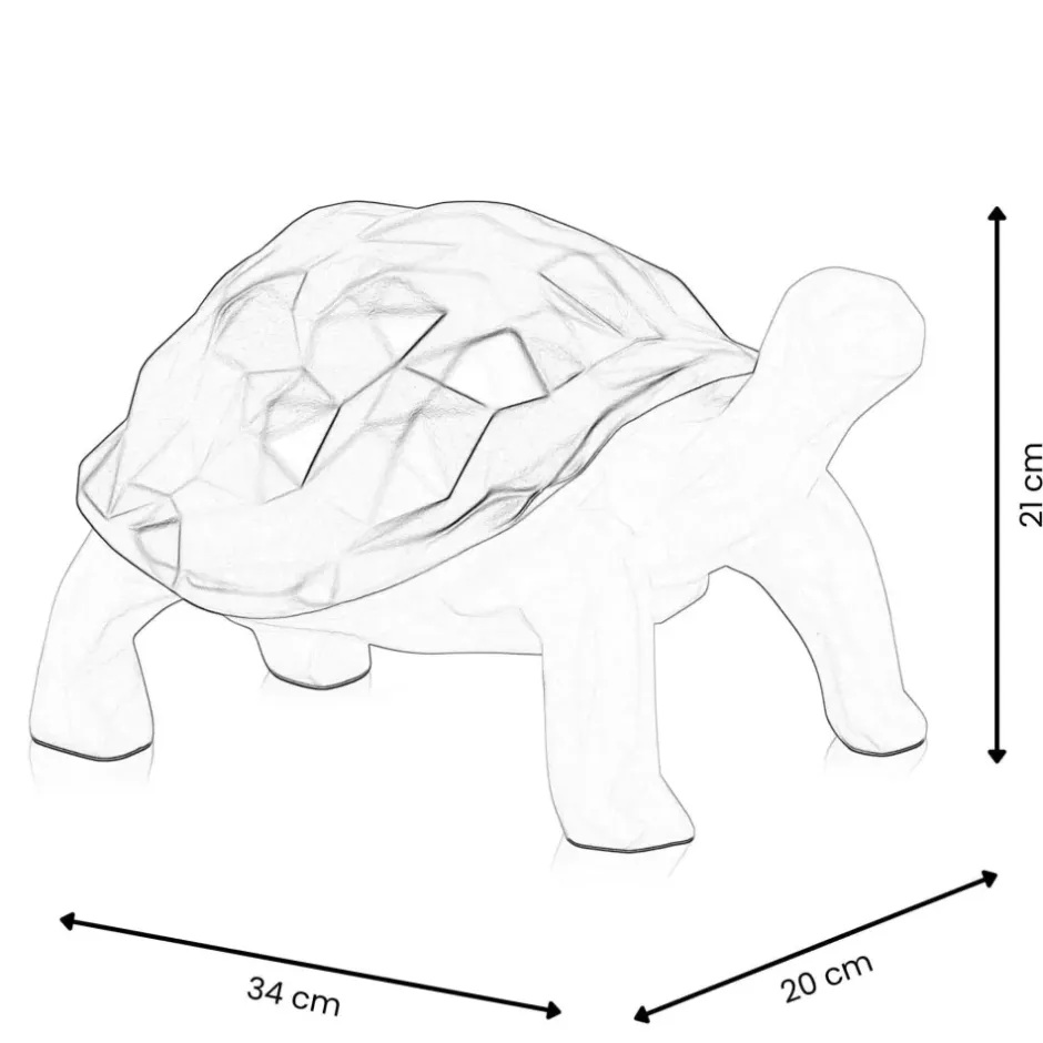 Statues & Sculptures Table Top|Low Poly^Polygon Turtle 21cm Multicolour Resin Indoor Sculpture