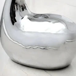 Statues & Sculptures Table Top|Floor Standing^Pure Swan 80cm Silver Metal Indoor Sculpture