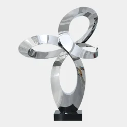 Statues & Sculptures Table Top|Floor Standing^Quantum Core 105cm Silver Metal Indoor Sculpture