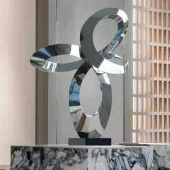 Statues & Sculptures Table Top|Floor Standing^Quantum Core 105cm Silver Metal Indoor Sculpture