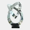 Statues & Sculptures Table Top|Floor Standing^Quantum Helix 88cm Silver Metal Indoor Sculpture