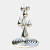 Statues & Sculptures Giant|Floor Standing^Raindrop Ripples 220cm Silver Metal Garden Sculpture