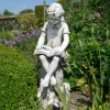 Statues & Sculptures Children^Reading Girl 89cm Stone Resin Garden Statue