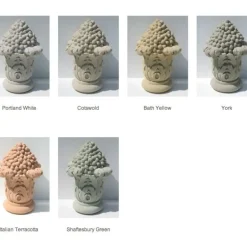 Statues & Sculptures Large|Round^Ribbon Vase 24" Stone Garden Planter