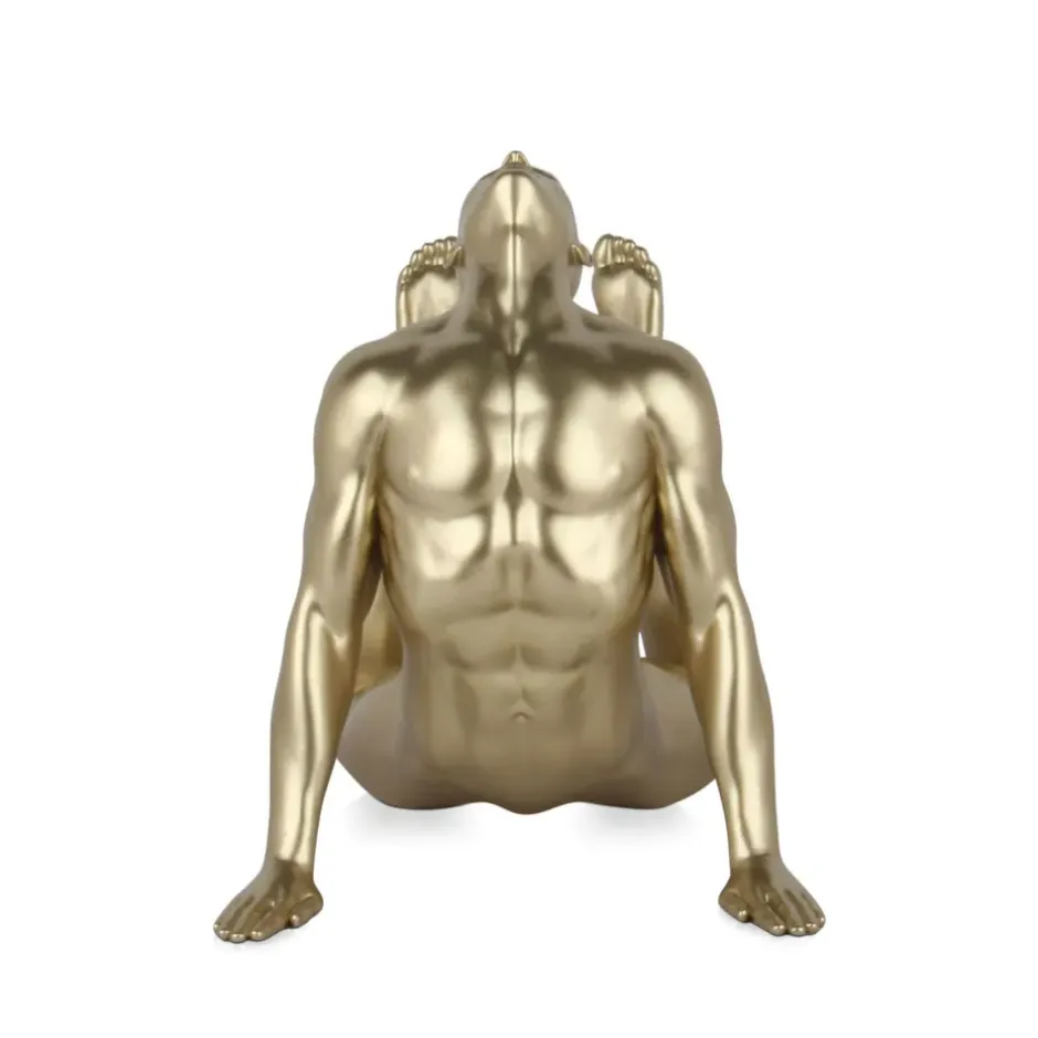 Statues & Sculptures Figurative|Table Top^Rising Core 24cm Gold Resin Indoor Sculpture