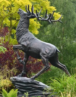 Statues & Sculptures Stags & Deers^Royal Deer 213cm Bronze Metal Garden Statue