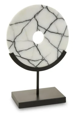 Statues & Sculptures Table Top|Abstract^Sacred Circle 34cm White Marble Indoor Sculpture