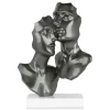 Statues & Sculptures Figurative|Table Top^Secret Lovers 57cm Anthracite Resin Indoor Sculpture
