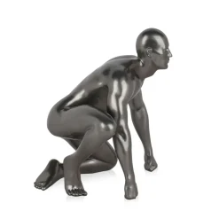 Statues & Sculptures Figurative|Table Top^Shadow Protector 24cm Anthracite Resin Indoor Sculpture