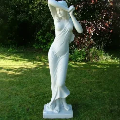 Statues & Sculptures Greek^Shy Maiden 85cm Marble Resin Garden Statue