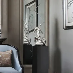 Statues & Sculptures Figurative|Table Top^Silent Soul 81cm Silver Metal Indoor Sculpture
