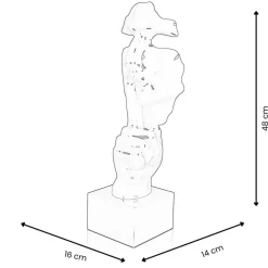 Statues & Sculptures Figurative|Table Top^Silent Warrior 48cm Gold Resin Indoor Sculpture