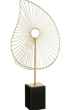 Statues & Sculptures Table Top|Abstract^Solar Interlace 70cm Gold Metal Indoor Sculpture