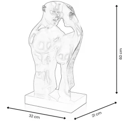Statues & Sculptures Figurative|Table Top^Soul Reflection 60cm Silver Resin Indoor Sculpture