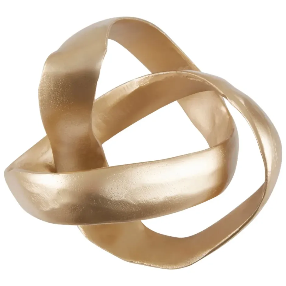 Statues & Sculptures Table Top|Abstract^Spiral Elegance 16cm Gold Metal Indoor Sculpture