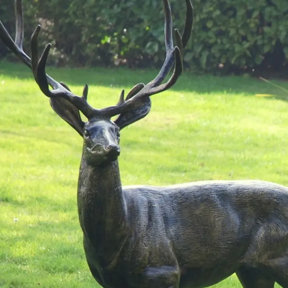Statues & Sculptures Stags & Deers^Stag Doe & Fawn Collection Bronze Metal Garden Statues