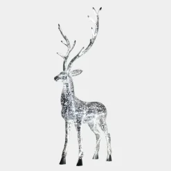 Statues & Sculptures Wildlife|Stags & Deers^Starlight Stag 212cm LED Silver Metal Garden Sculpture