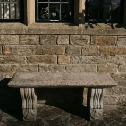 Statues & Sculptures Stone Benches^Straight Ivy Stone Garden Bench