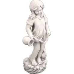 Statues & Sculptures Children^Summer Girl 71cm Stone Resin Garden Statue