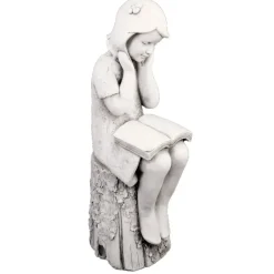Statues & Sculptures Children^Summer Reading Girl 86cm Stone Resin Garden Statue