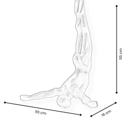Statues & Sculptures Figurative|Wall Art^The Diver 55cm Black Resin Wall Sculpture