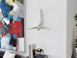 Statues & Sculptures Figurative|Wall Art^The Diver 55cm Silver Resin Wall Sculpture