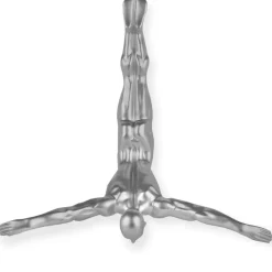 Statues & Sculptures Figurative|Wall Art^The Diver 55cm Silver Resin Wall Sculpture