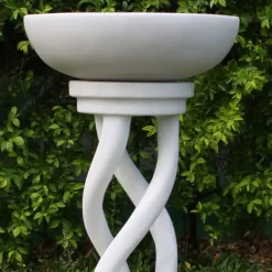 Statues & Sculptures Bird Baths^Thirlmere Modern Marble Resin Garden Birdbath