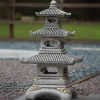 Statues & Sculptures Pagodas^Three Tier Japanese Pagoda Stone Garden Ornament